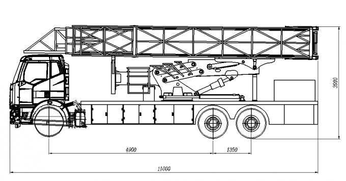 Des Brücken-Inspektions-LKWs plattform FAW-Fahrgestelle nationaler V 15+2m Aluminiumsicherer Stall der guten Leistung